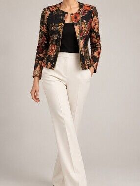 Tristan Floral Moto Jacket Blazer – Size M/M